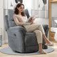 Swivel Rocker Recliner Chair Nursery, Manual Fabric Small Rocking