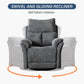 Swivel Rocker Recliner Chair Nursery, Manual Fabric Small Rocking