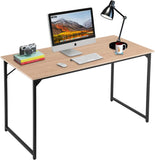 Computer Desk,47.2 Inches Home Office Desk Writing Study Table Modern Simple Style PC Desk with Metal Frame，Nature-0