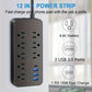 Power Strip Surge Protector - 8 Outlets, 3 USB Ports & 1 USB-C Port